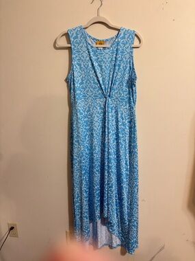 Ruby Rd. Dress flowy stretchy women’s Medium  scoop neckline high-low hemline